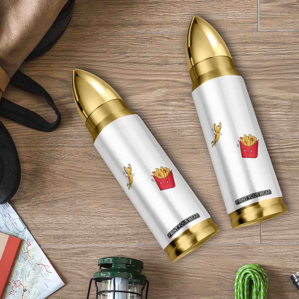 Funny French Fry Jumping Into Fries Box Bullet Tumbler Fast Food Lover