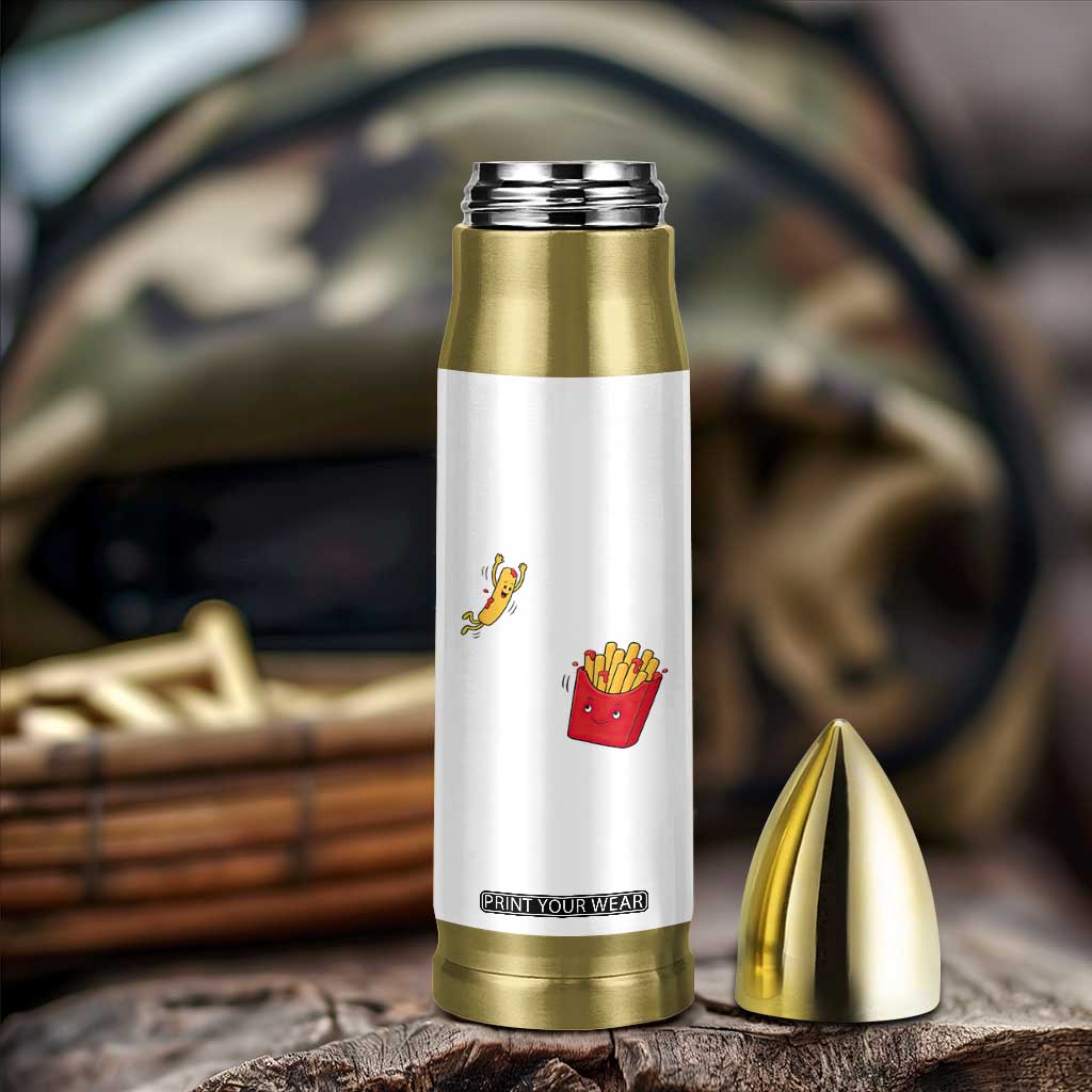 Funny French Fry Jumping Into Fries Box Bullet Tumbler Fast Food Lover