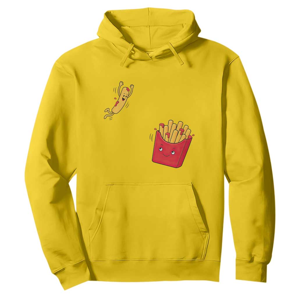 Funny French Fry Jumping Into Fries Box Hoodie Fast Food Lover