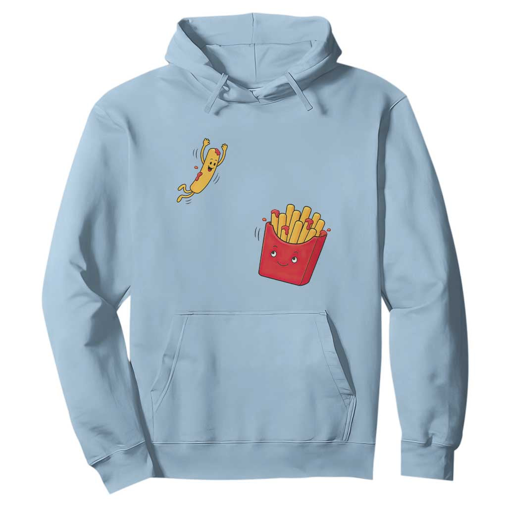 Funny French Fry Jumping Into Fries Box Hoodie Fast Food Lover