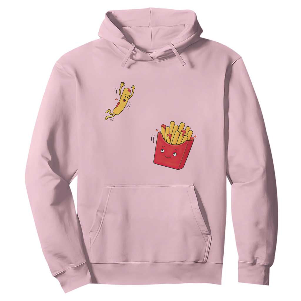 Funny French Fry Jumping Into Fries Box Hoodie Fast Food Lover