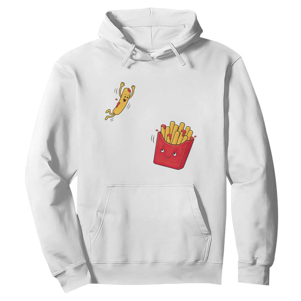 Funny French Fry Jumping Into Fries Box Hoodie Fast Food Lover
