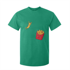 Funny French Fry Jumping Into Fries Box T Shirt For Kid Fast Food Lover