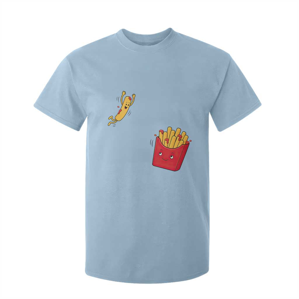 Funny French Fry Jumping Into Fries Box T Shirt For Kid Fast Food Lover