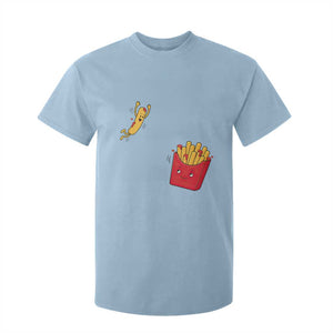 Funny French Fry Jumping Into Fries Box T Shirt For Kid Fast Food Lover