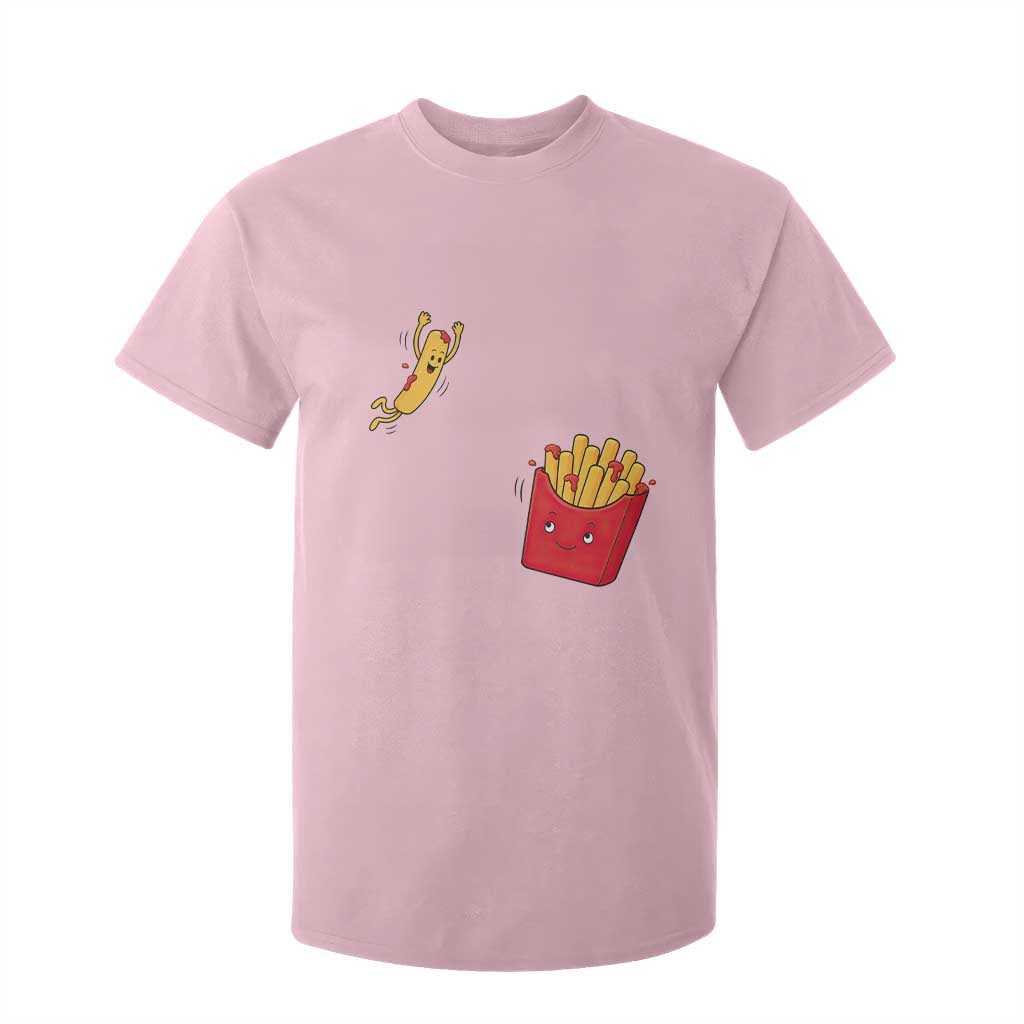 Funny French Fry Jumping Into Fries Box T Shirt For Kid Fast Food Lover