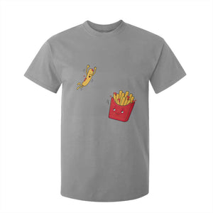 Funny French Fry Jumping Into Fries Box T Shirt For Kid Fast Food Lover
