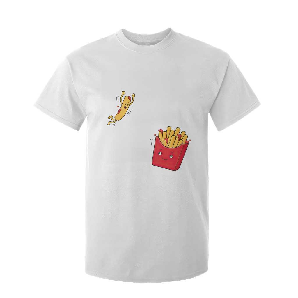 Funny French Fry Jumping Into Fries Box T Shirt For Kid Fast Food Lover