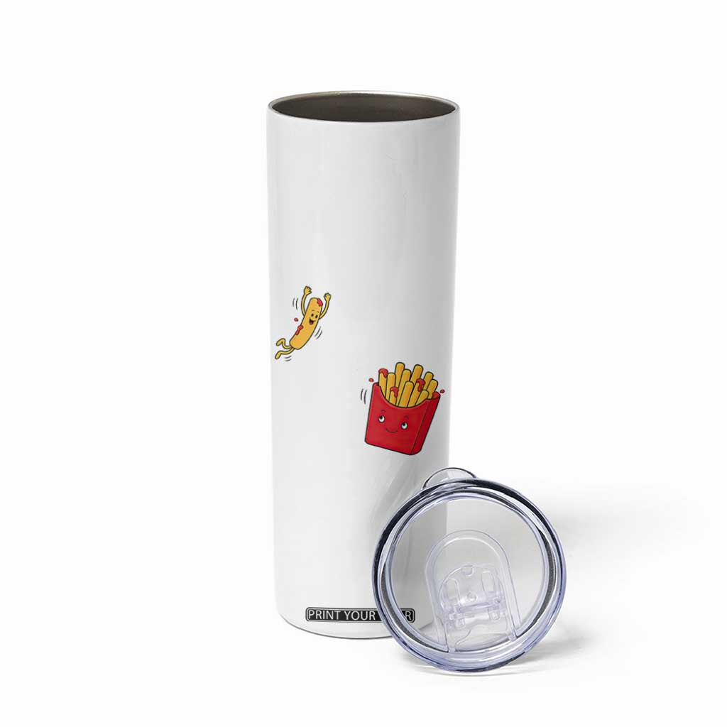 Funny French Fry Jumping Into Fries Box Skinny Tumbler Fast Food Lover
