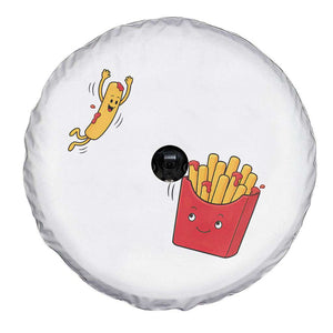 Funny French Fry Jumping Into Fries Box Spare Tire Cover Fast Food Lover