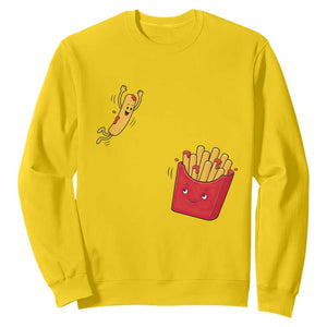 Funny French Fry Jumping Into Fries Box Sweatshirt Fast Food Lover
