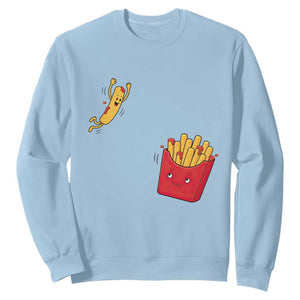 Funny French Fry Jumping Into Fries Box Sweatshirt Fast Food Lover