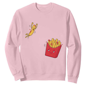 Funny French Fry Jumping Into Fries Box Sweatshirt Fast Food Lover