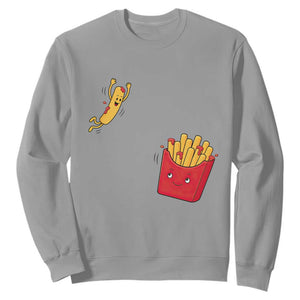 Funny French Fry Jumping Into Fries Box Sweatshirt Fast Food Lover