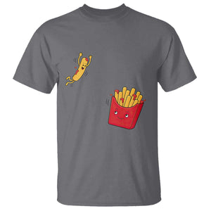 Funny French Fry Jumping Into Fries Box T Shirt Fast Food Lover