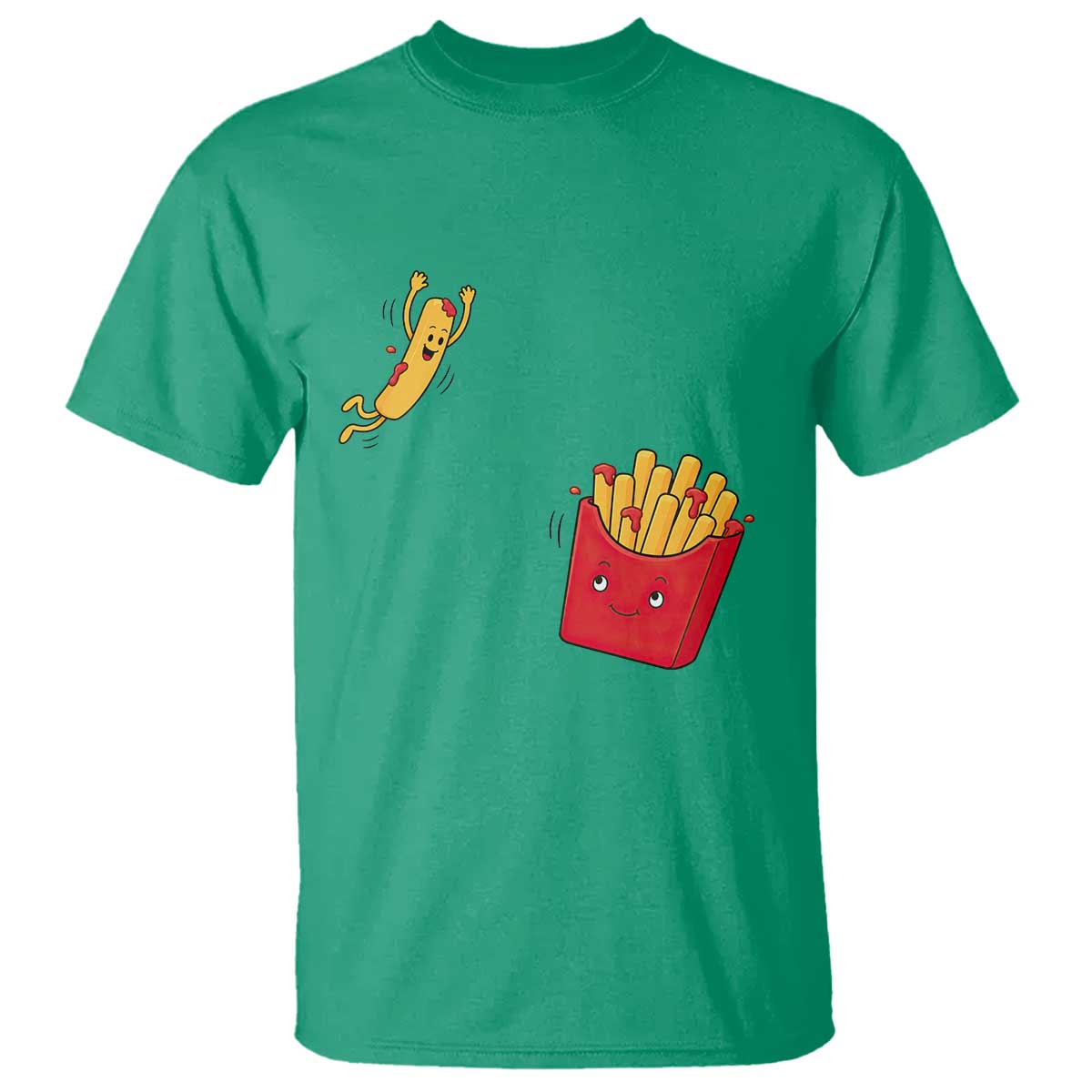 Funny French Fry Jumping Into Fries Box T Shirt Fast Food Lover