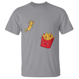 Funny French Fry Jumping Into Fries Box T Shirt Fast Food Lover