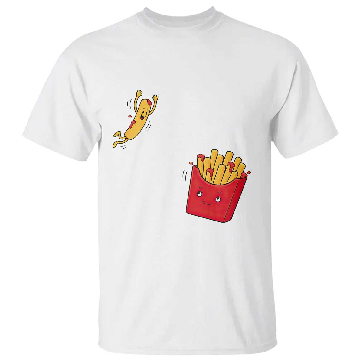 Funny French Fry Jumping Into Fries Box T Shirt Fast Food Lover