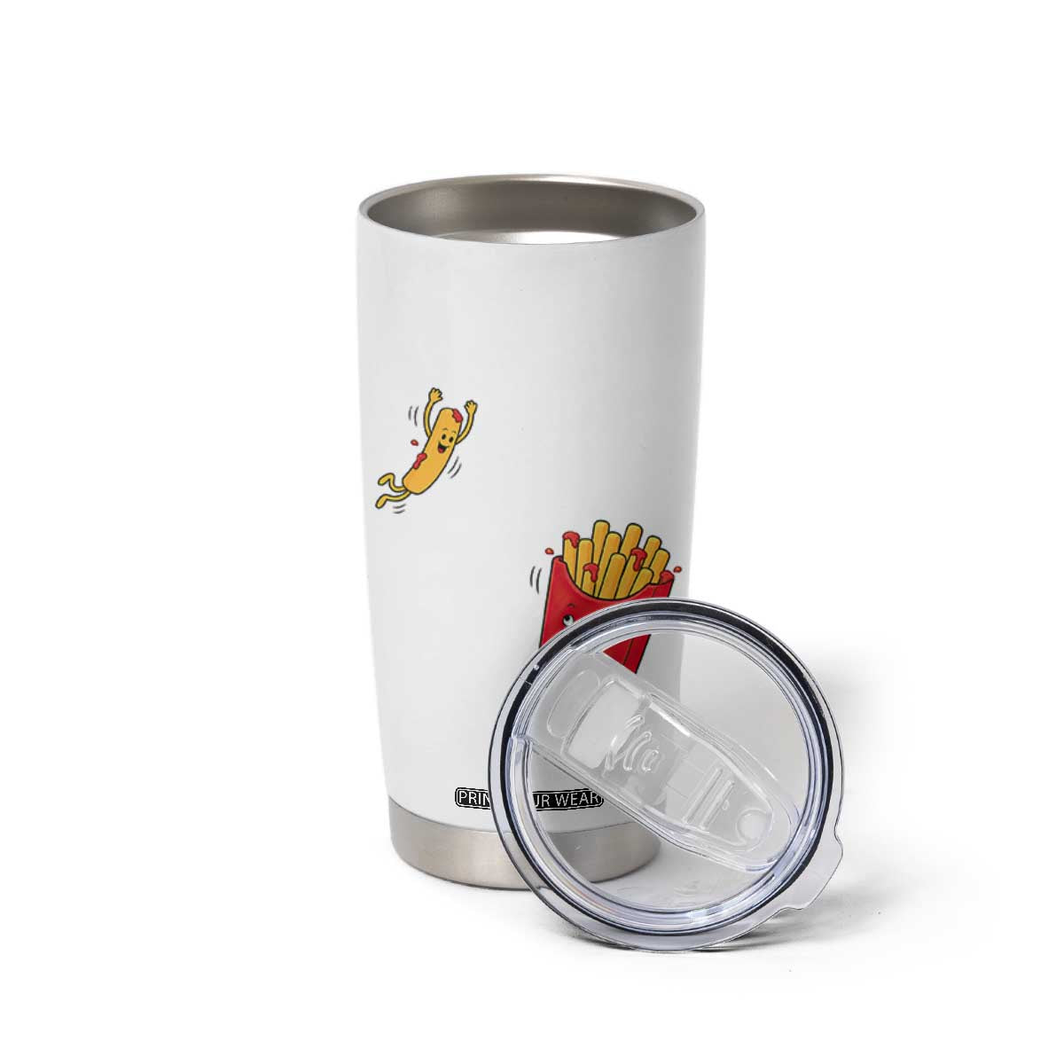 Funny French Fry Jumping Into Fries Box Tumbler Cup Fast Food Lover
