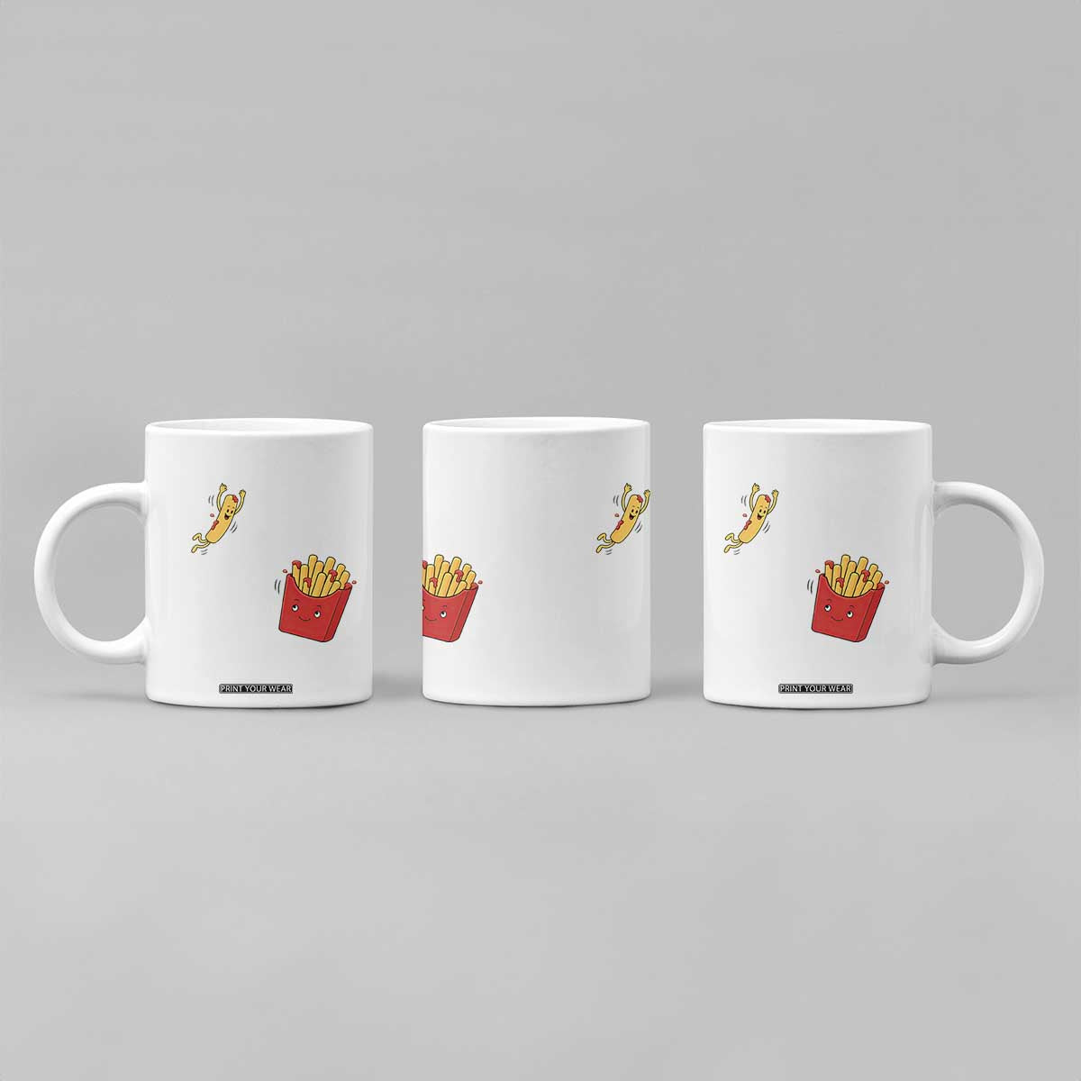 Funny French Fry Jumping Into Fries Box Coffee Mug Fast Food Lover