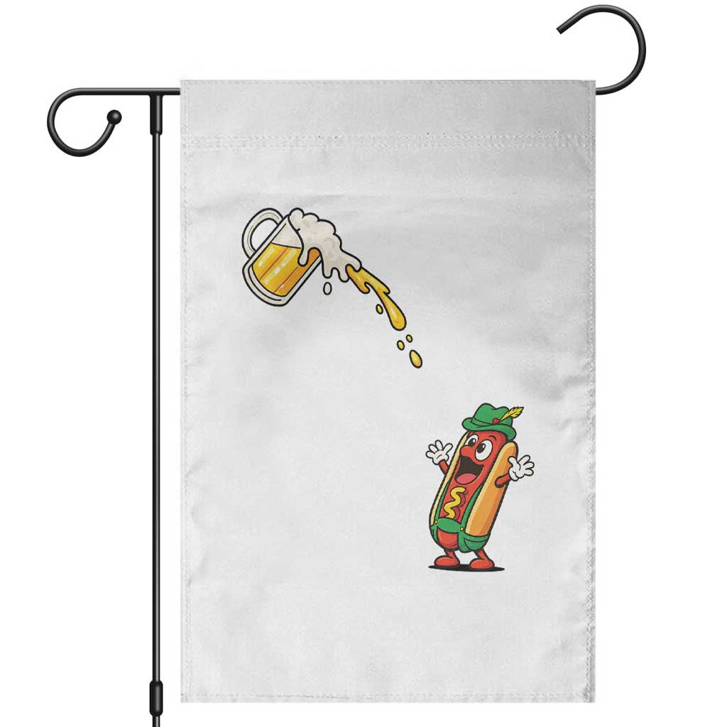 Funny Sausage Waiting For Beer Garden Flag Oktoberfest Gift TS12 White Print Your Wear
