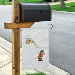 Funny Sausage Waiting For Beer Garden Flag Oktoberfest Gift