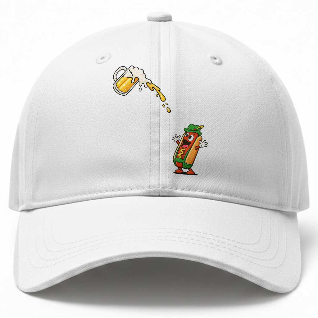 Funny Sausage Waiting For Beer Baseball Cap Oktoberfest Gift TS12 Print Your Wear