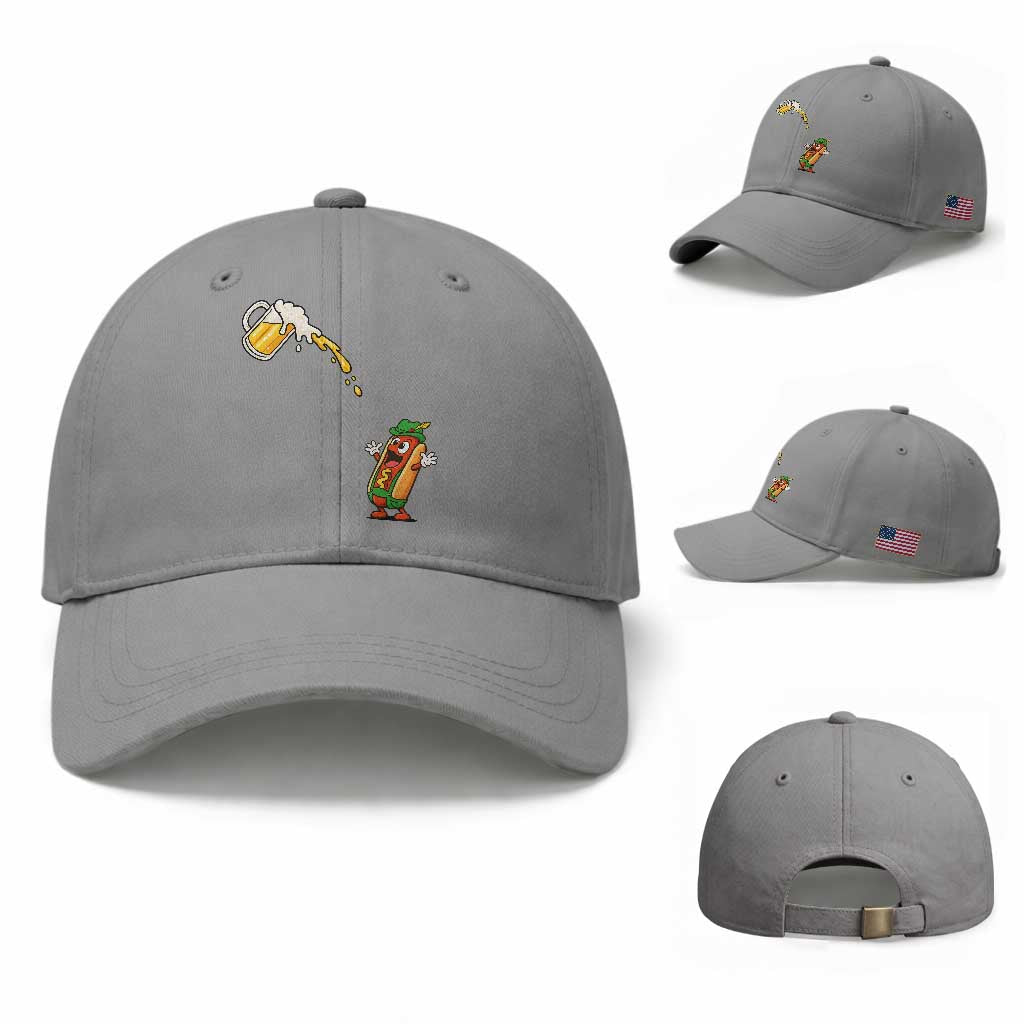 Funny Sausage Waiting For Beer Baseball Cap Oktoberfest Gift
