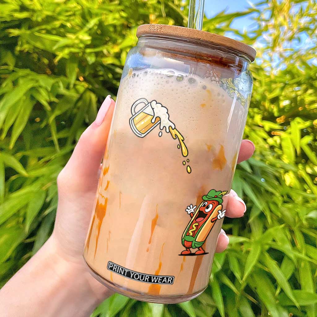 Funny Sausage Waiting For Beer Glass Can Oktoberfest Gift
