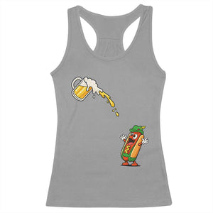 Funny Sausage Waiting For Beer Racerback Tank Top Oktoberfest Gift