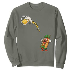 Funny Sausage Waiting For Beer Sweatshirt Oktoberfest Gift
