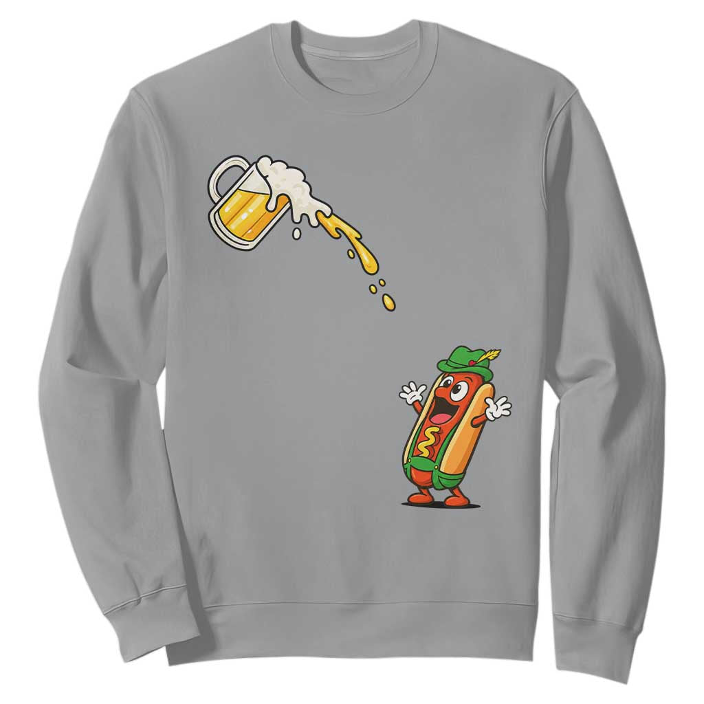 Funny Sausage Waiting For Beer Sweatshirt Oktoberfest Gift