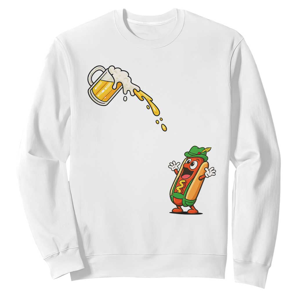 Funny Sausage Waiting For Beer Sweatshirt Oktoberfest Gift