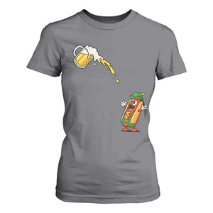 Funny Sausage Waiting For Beer T Shirt For Women Oktoberfest Gift