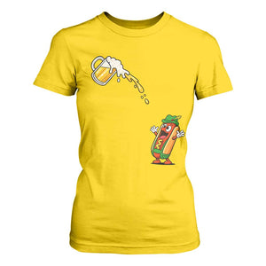 Funny Sausage Waiting For Beer T Shirt For Women Oktoberfest Gift