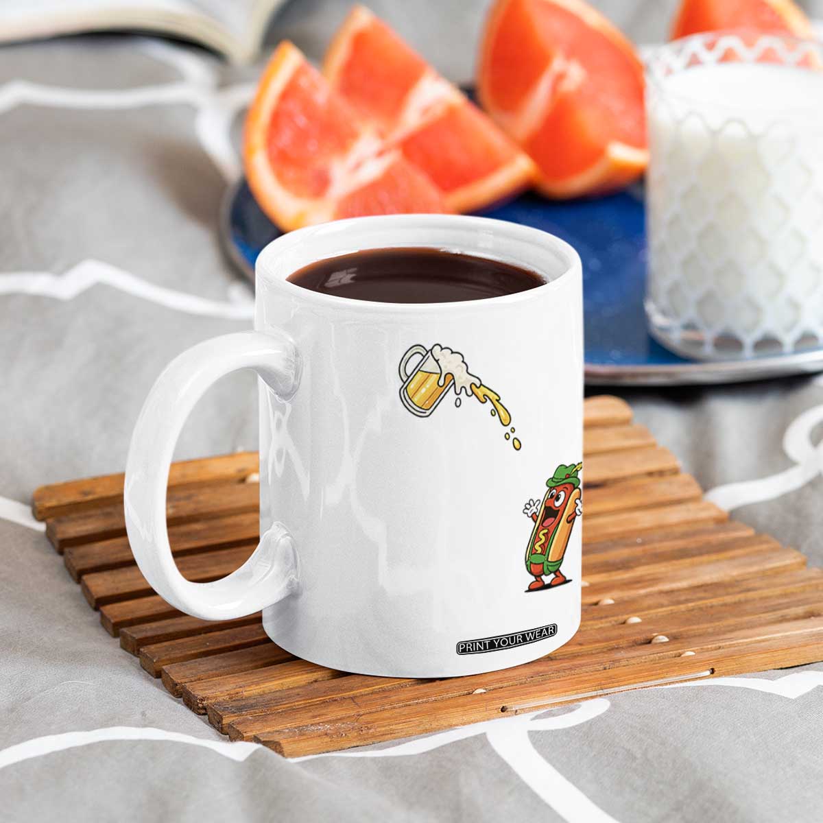 Funny Sausage Waiting For Beer Coffee Mug Oktoberfest Gift