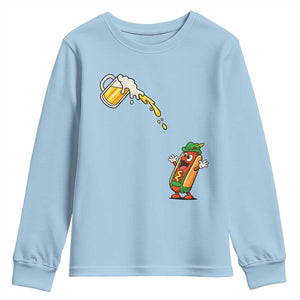 Funny Sausage Waiting For Beer Youth Sweatshirt Oktoberfest Gift