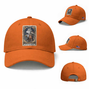 Sitting Bull Native American Chief Baseball Cap Vintage Tarot Card Illustration
