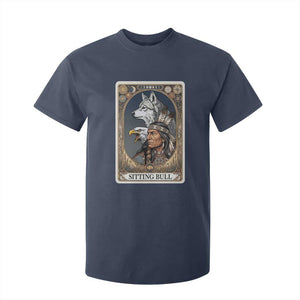 Sitting Bull Native American Chief T Shirt For Kid Vintage Tarot Card Illustration