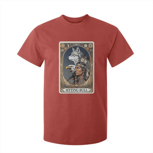 Sitting Bull Native American Chief T Shirt For Kid Vintage Tarot Card Illustration