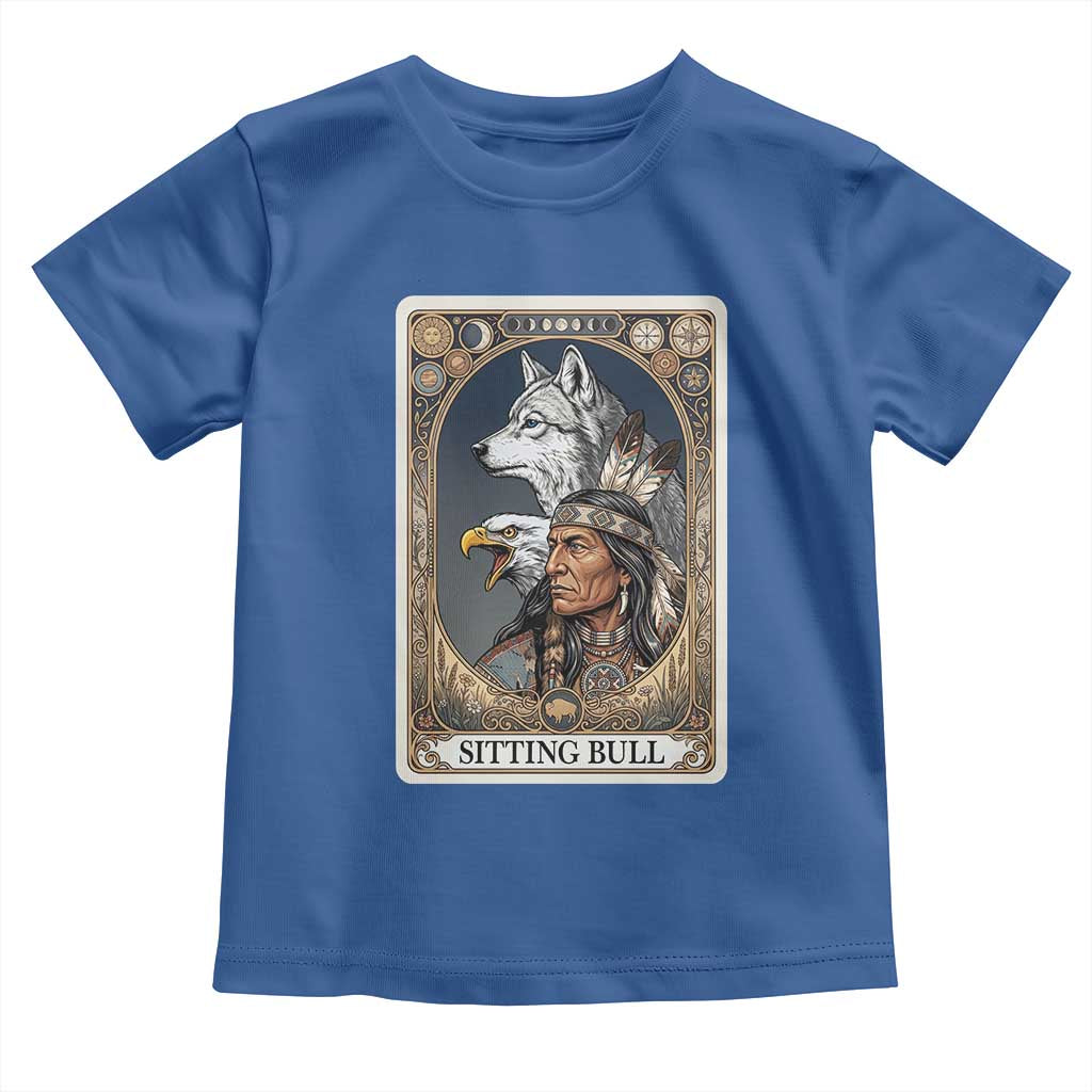 Sitting Bull Native American Chief Toddler T Shirt Vintage Tarot Card Illustration