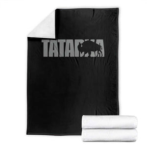 Vintage Tatanka Bison Throw Blanket Native American Buffalo Graphic