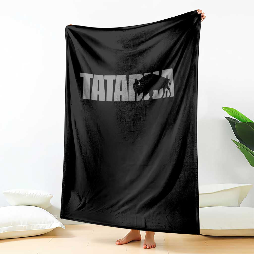 Vintage Tatanka Bison Throw Blanket Native American Buffalo Graphic