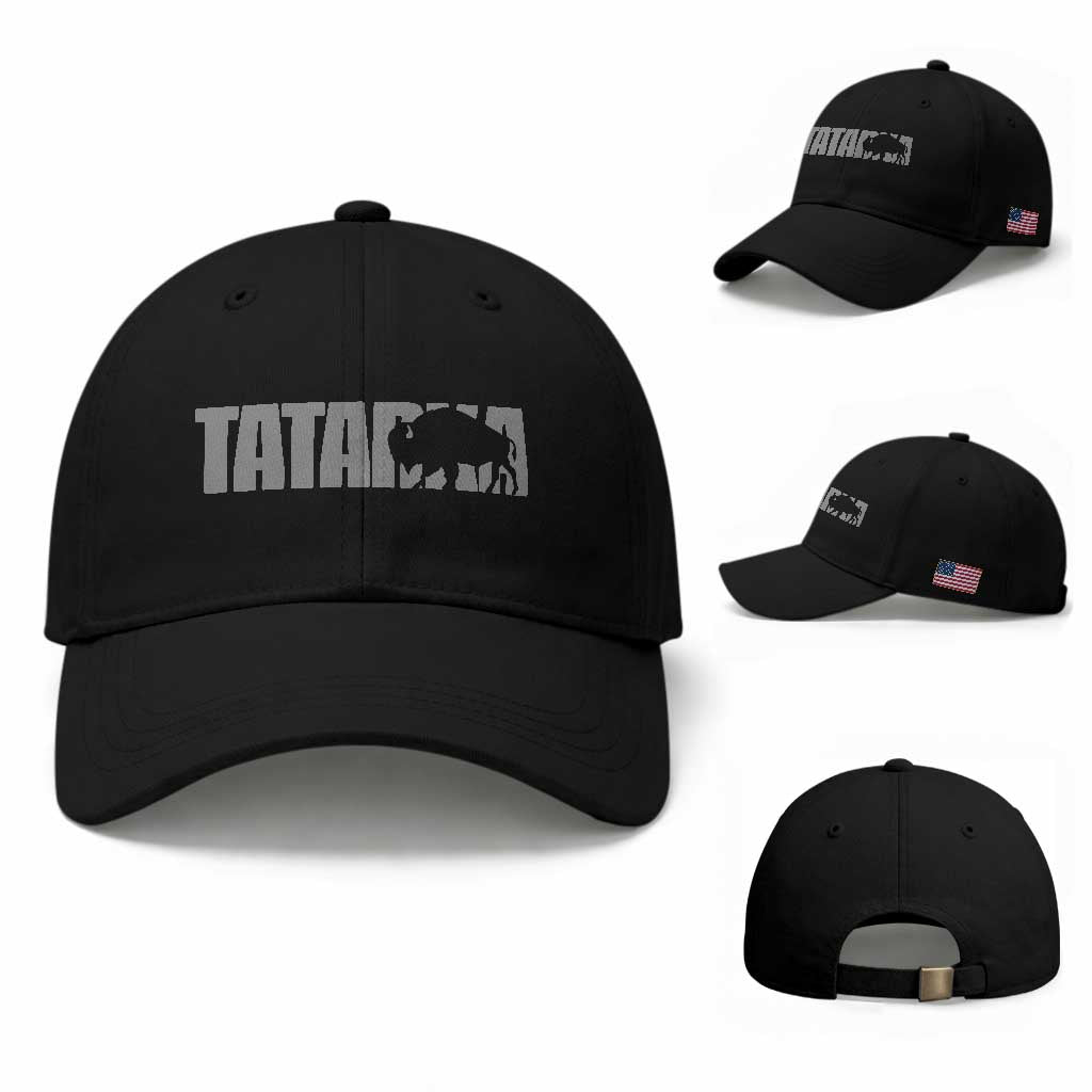 Vintage Tatanka Bison Baseball Cap Native American Buffalo Graphic