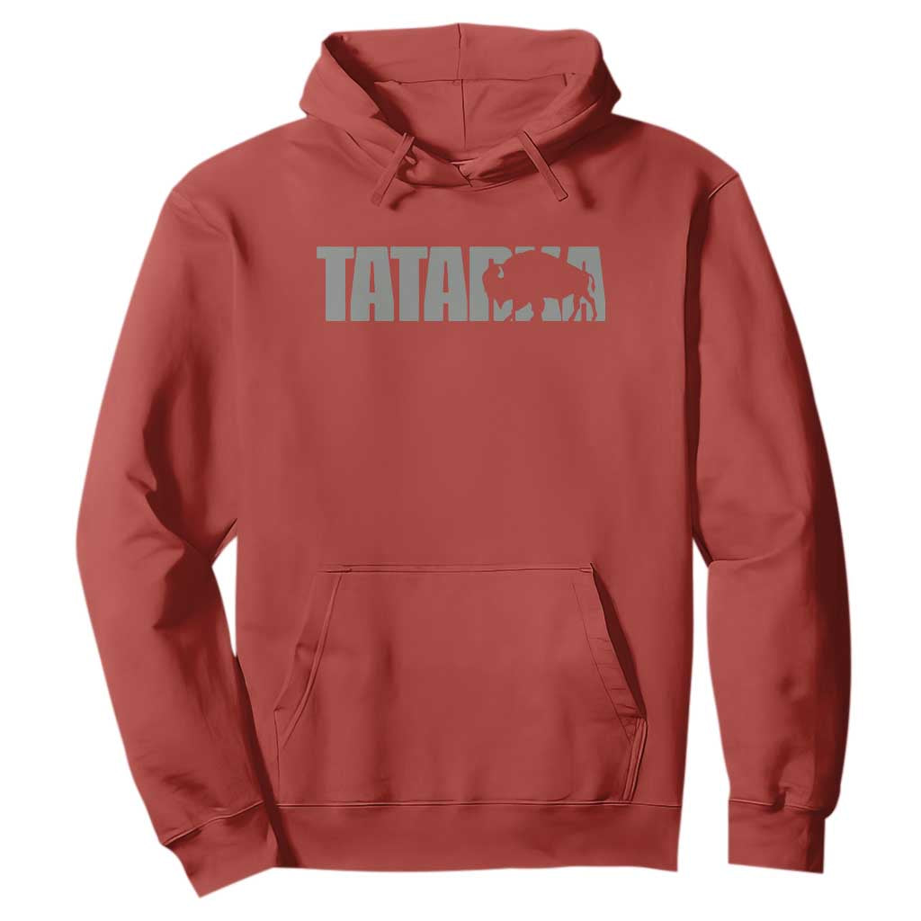 Vintage Tatanka Bison Hoodie Native American Buffalo Graphic