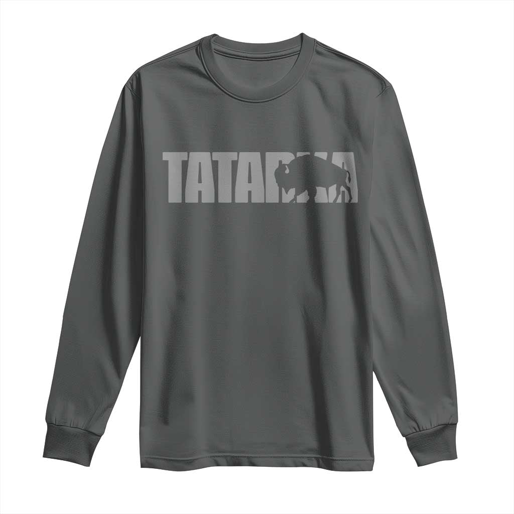 Vintage Tatanka Bison Long Sleeve Shirt Native American Buffalo Graphic