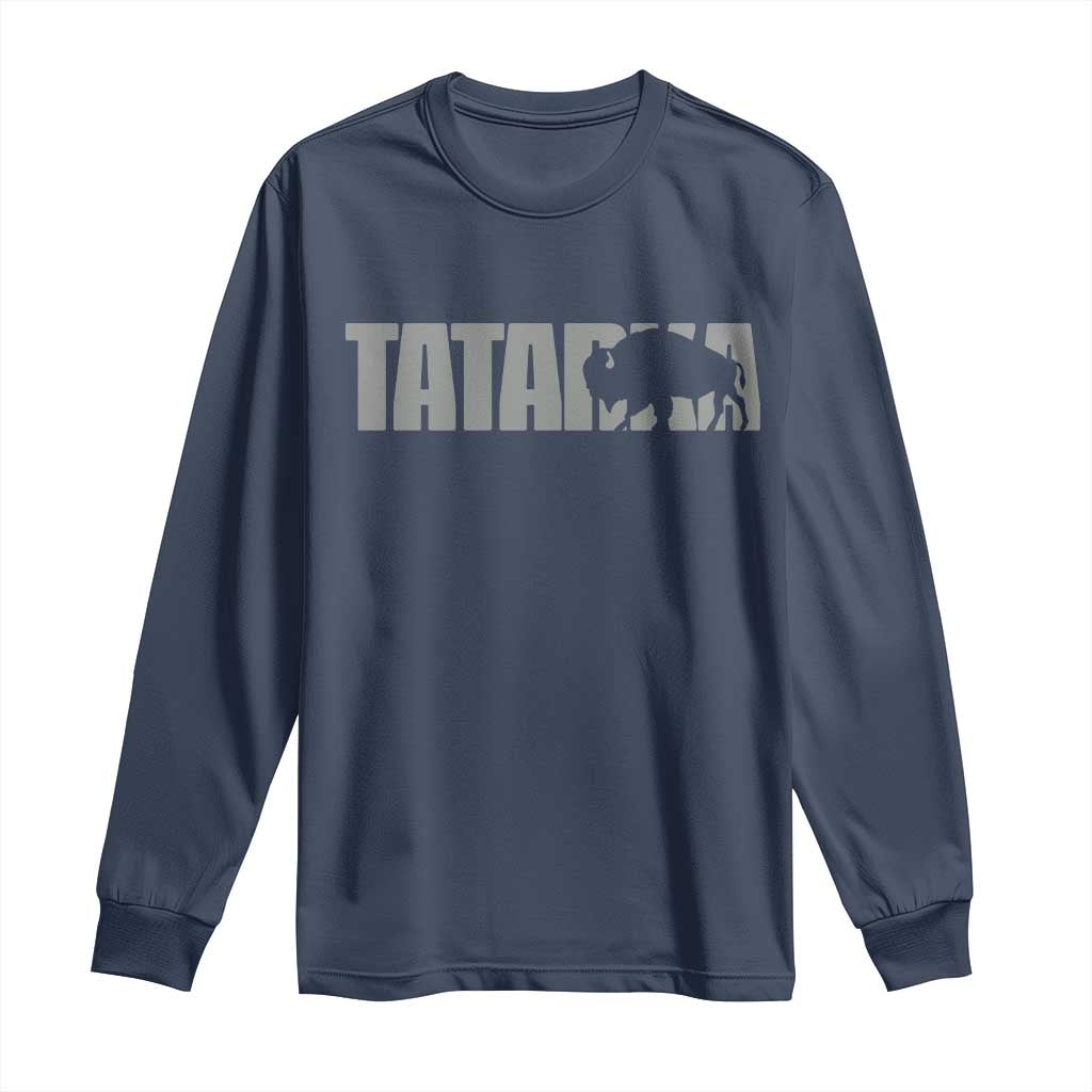 Vintage Tatanka Bison Long Sleeve Shirt Native American Buffalo Graphic
