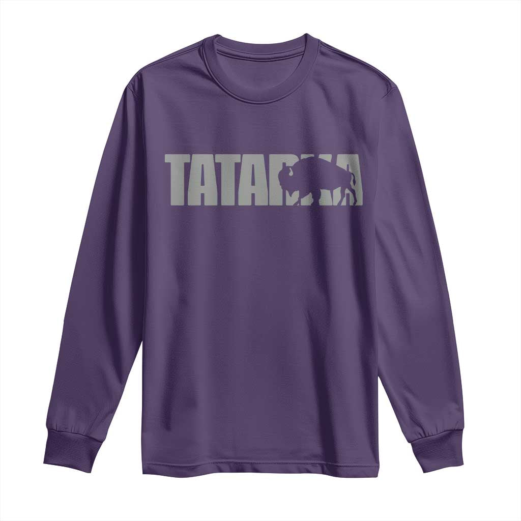 Vintage Tatanka Bison Long Sleeve Shirt Native American Buffalo Graphic