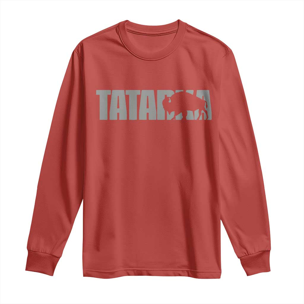 Vintage Tatanka Bison Long Sleeve Shirt Native American Buffalo Graphic