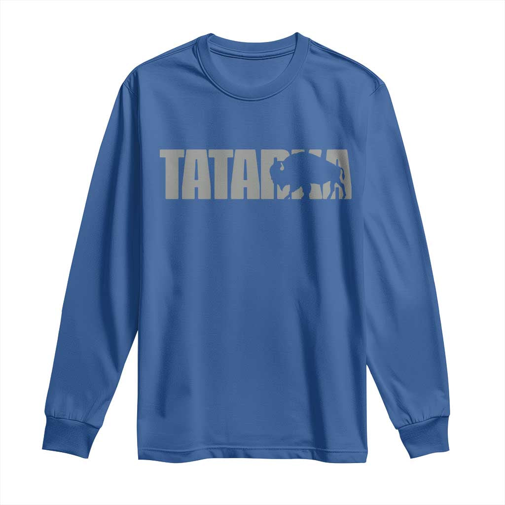 Vintage Tatanka Bison Long Sleeve Shirt Native American Buffalo Graphic